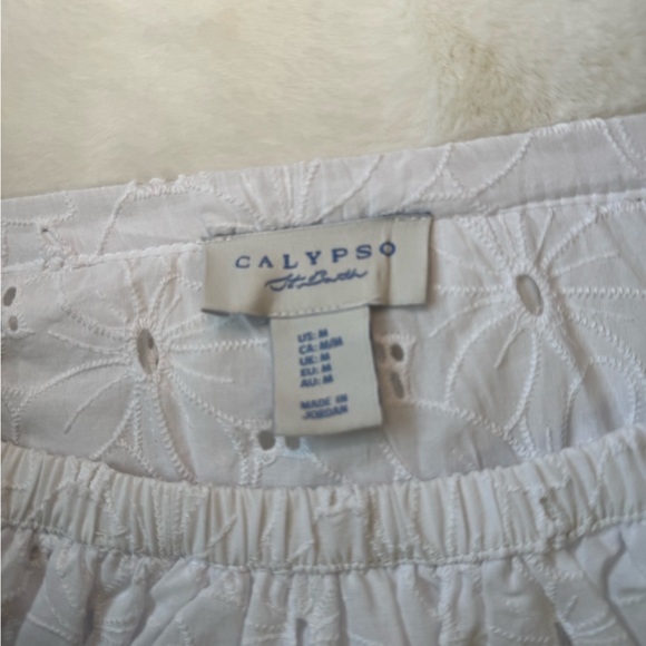 CALYPSO ST. BARTH WHITE OFF-SHOULDER BLOUSE | SIZE M - Picture 8 of 14